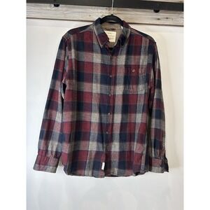 Weatherproof Shirt Adult Medium Long Sleeve Button Down Flannel Men's Plaid